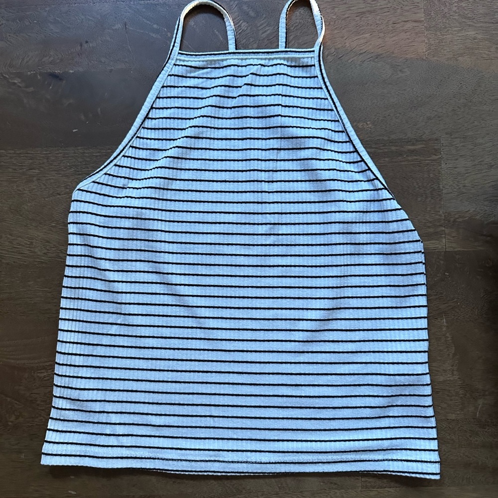 Atmosphere Black and White Striped Tank Top